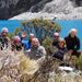 Lac 69 (Cordillere Blanche) Charles, Eric, Hélène, Lucette,Jean-Jacques ,Patrick,Solange,François.